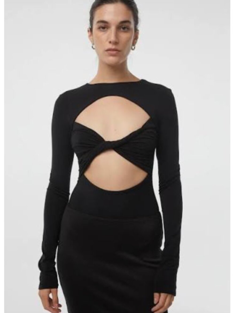 The Line by K Cutout Black Bodysuit XS